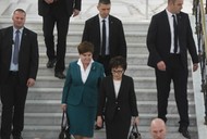 Premier Beata Szydło i rzecznik rządu Elżbieta Witek