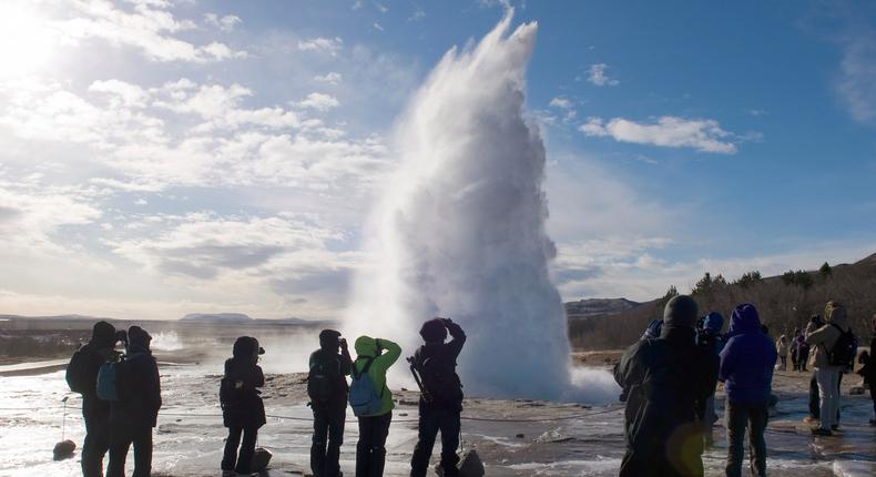 Between 2011 and 2015, the number of tourists visiting Iceland almost doubled from 566,000 to over 1 million.