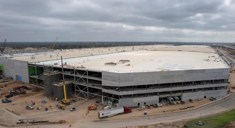 Construction site of the Tesla Gigafactory in Austin, Texas.Mike Blake/Reuters