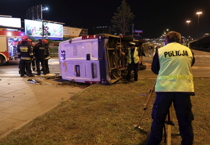 Wypadek radiowozu z kolumny BOR w Warszawie