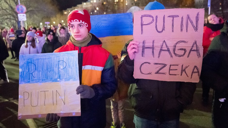 Protestujący w Trójmieście domagali się postawienia Putina przed sądem w Hadze