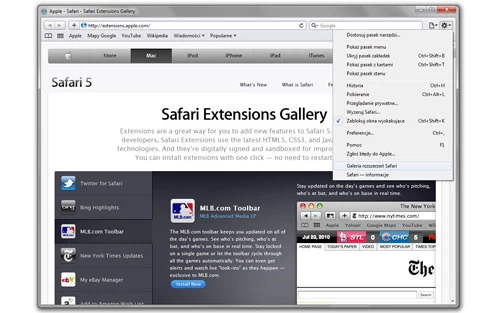 Witajcie w XXI wieku. Safari z obsługą rozszerzeń to zupełnie nowa jakość