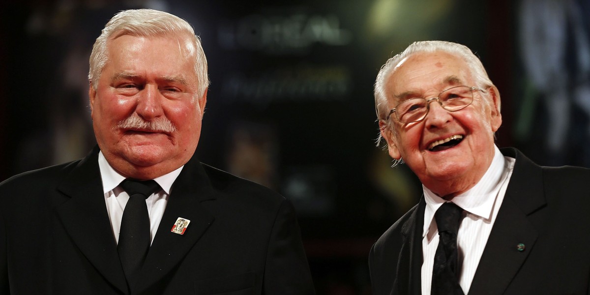 Lech Wałęsa i reżyser Andrzej Wajda