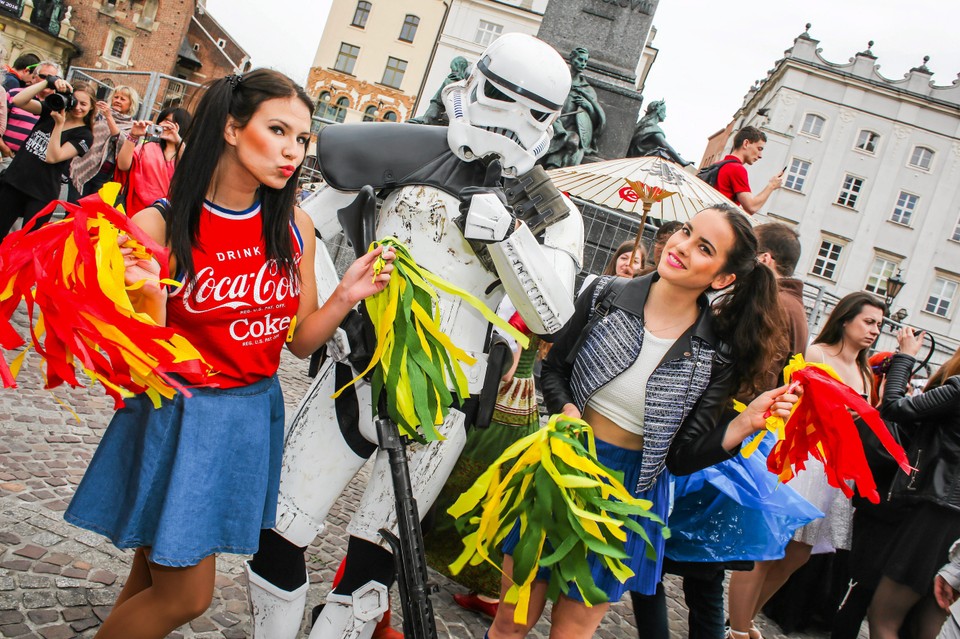 Korowód studentów w Krakowie