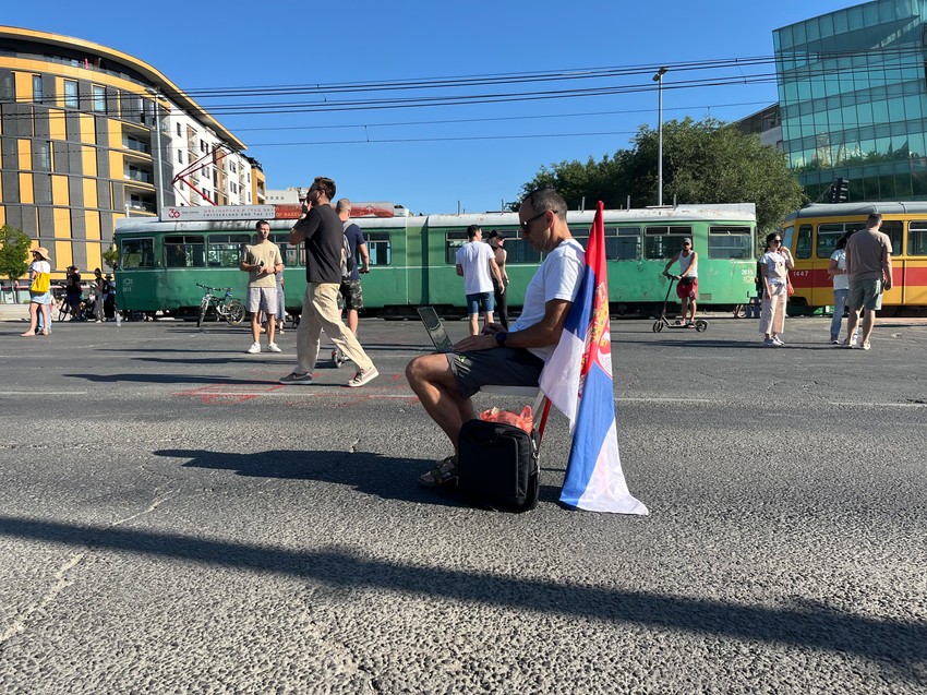 Blokada na Novom Beogradu