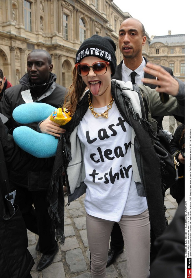 Cara Delevingne - "Last clean t-shirt"