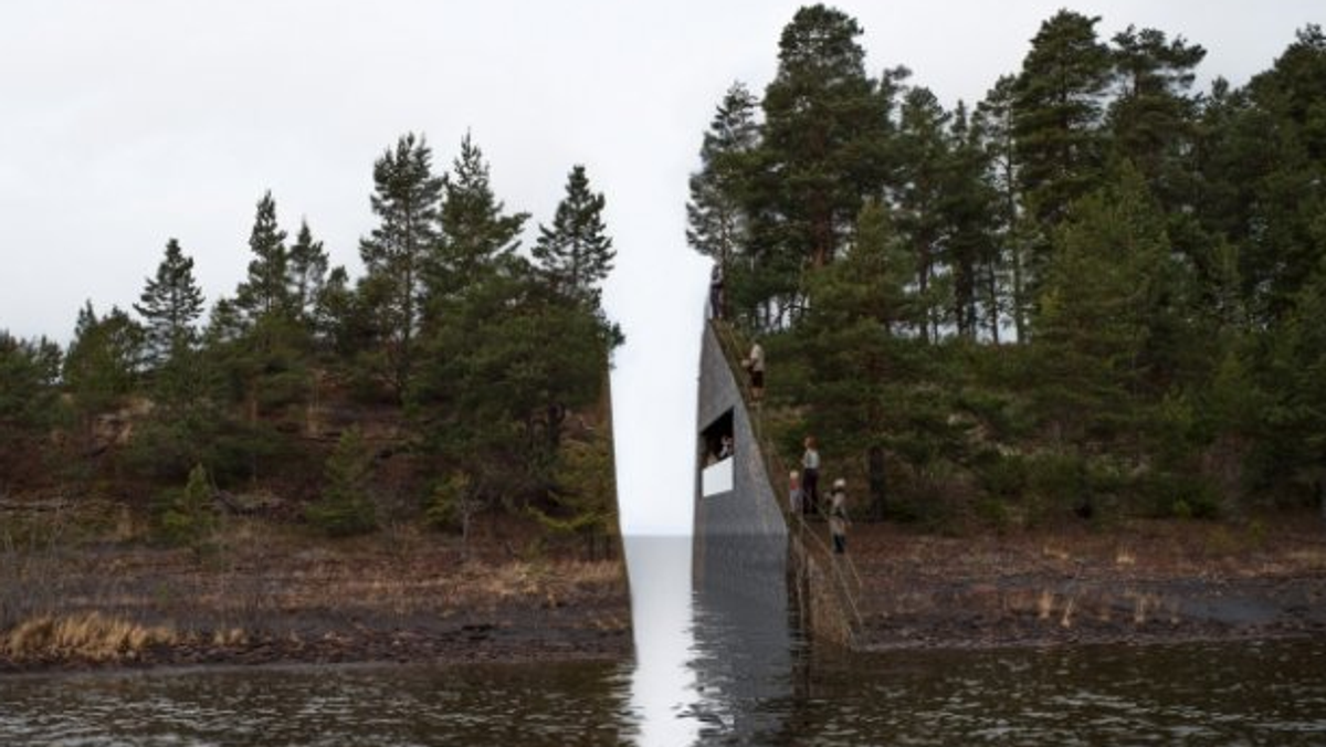 Projekt pomnika na wyspie Utoya