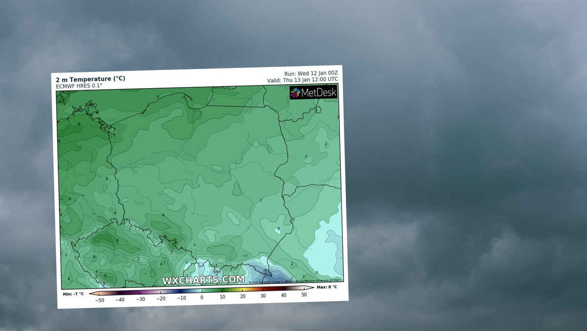 Prognoza pogody na czwartek, 13 stycznia. Znów zmiana, uwaga na wiatr