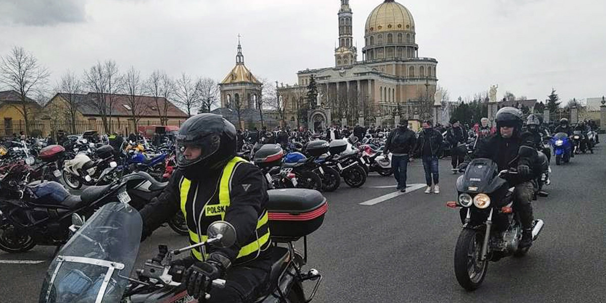 Zlot motocyklistów w Licheniu.