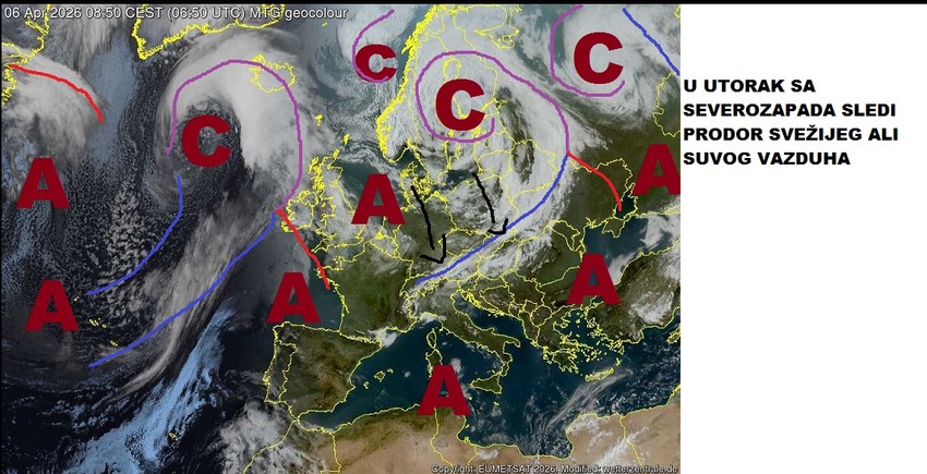 Zahlađenje od utorka