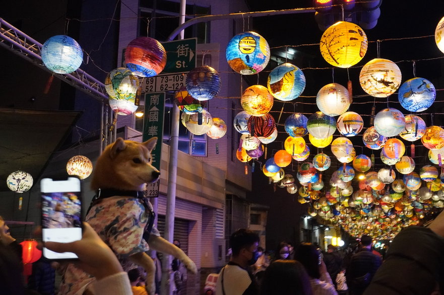 Noworoczne lampiony w Tainan na Tajwanie