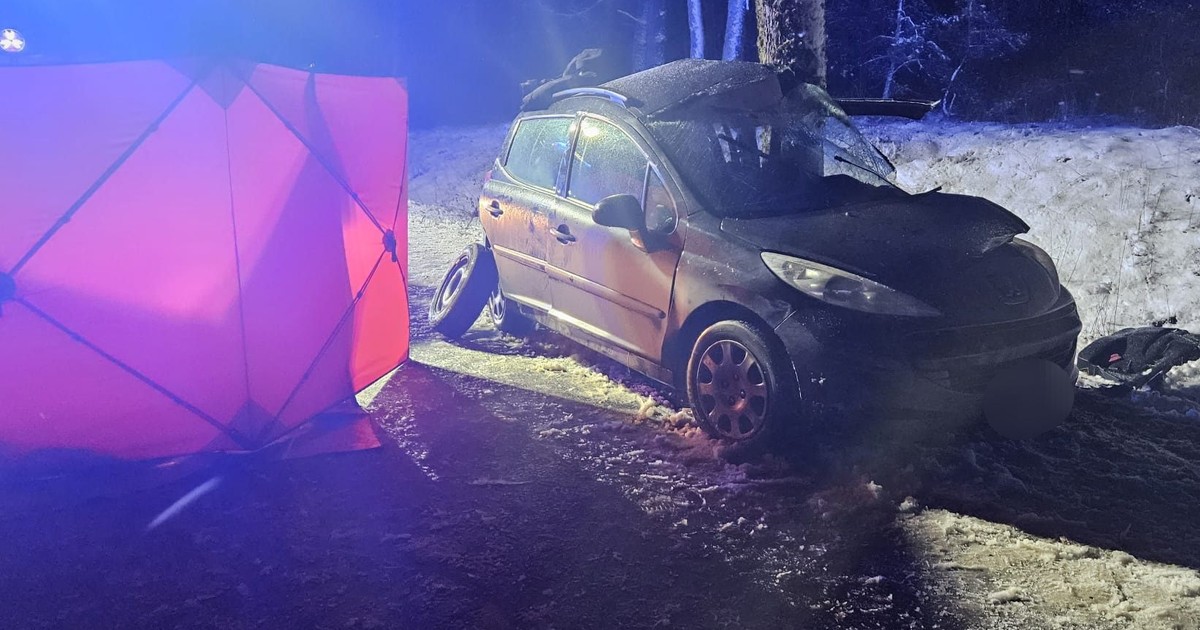 Wypadek pod Białym Borem. Nie żyją młoda kobieta i 34-letni kierowca