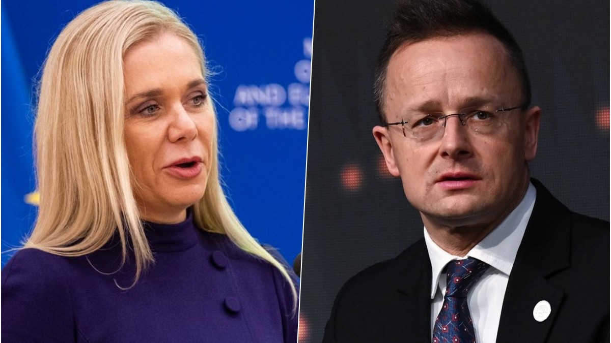 Ministerka hospodárstva SR Denisa Saková a maďarský šéf diplomacie Péter Szijjártó. 