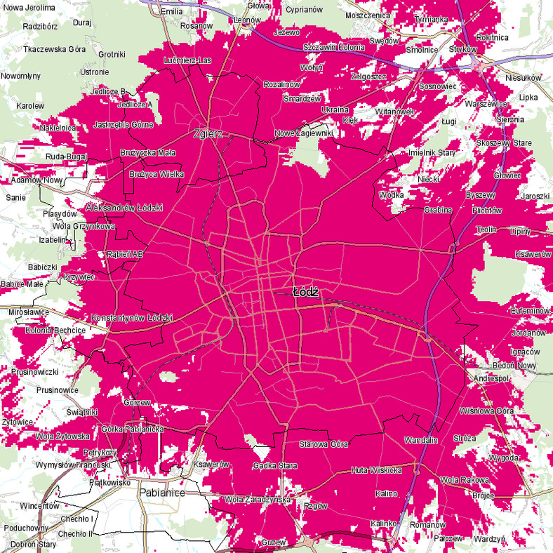 T-Mobile - Mapa zasięgu 5G