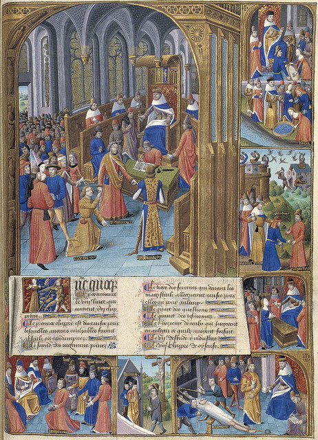 Scena ze średniowiecznego sądu