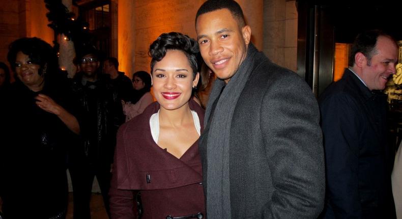 Grace Gealey and Trai Byers at the Selma after party