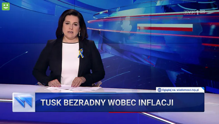 Zdaniem pracowników TVP to Tusk nie radzi sobie z inflacją, która wyniosła w czerwcu 13,9 proc. (screen z programu)