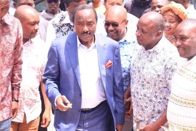 Azimio la Umoja principal and Wiper leader Kalonzo Musyoka addressing the press after a church service on Sunday, September 29, 2024.