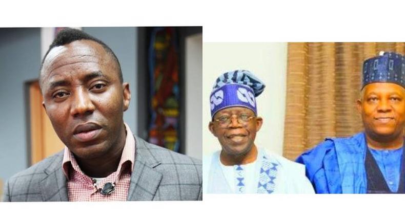 Bola Tinubu, Omoyele Sowore, and Kashim Shettima.