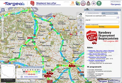 Jednym z elementów Weekendu bez Ofiar jest wyrobienie w kierowcach nawyku sprawdzania warunków na drodze zanim na nią wyjadą