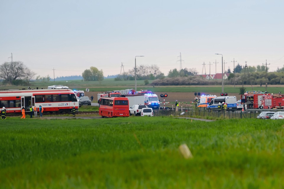 Wypadek na przejeździe kolejowym