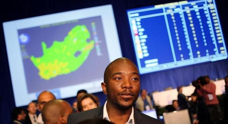 Democratic Alliance leader Mmusi Maimane looks on at the result center in Pretoria, South Africa August 4, 2016. 