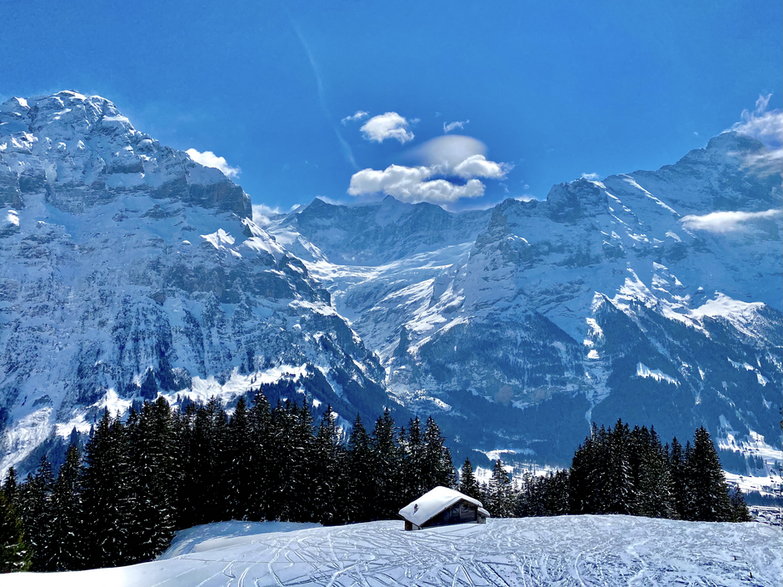 Na alpejskich trasach narciarskich w okolicy Grindelwaldu