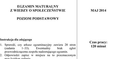 Mamy arkusze i odpowiedzi z matury z WOS-u