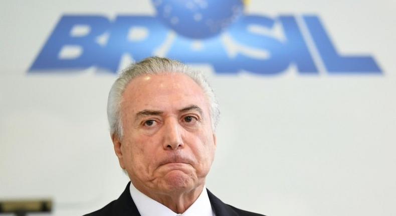 Current Brazilian president Michel Temer took over last year after the impeachment of predecessor Dilma Rousseff