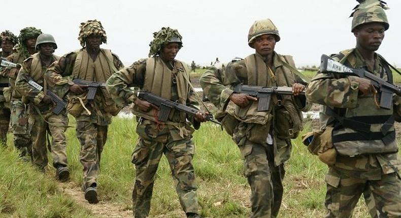 Soldiers of the Nigeria Army.