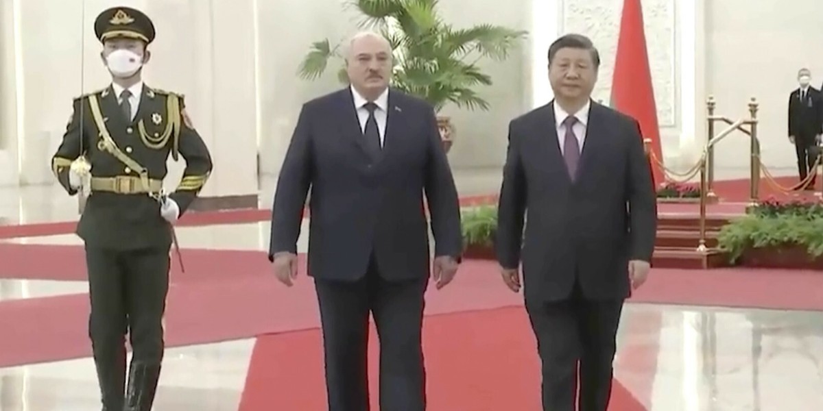 Aleksander Łukaszenko i Xi Jinping