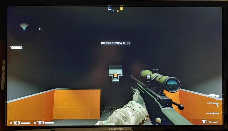 Samsung U28E590D - CS GO plansza testowa tearing