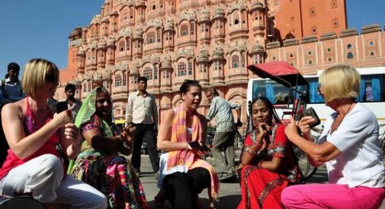 Tourists in India
