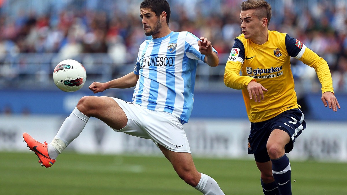 Malaga CF nie wykorzystała szansy, by przesunąć się na trzecie miejsce w tabeli Primera Division, tylko remisując z Realem Sociedad 1:1 (1:0).