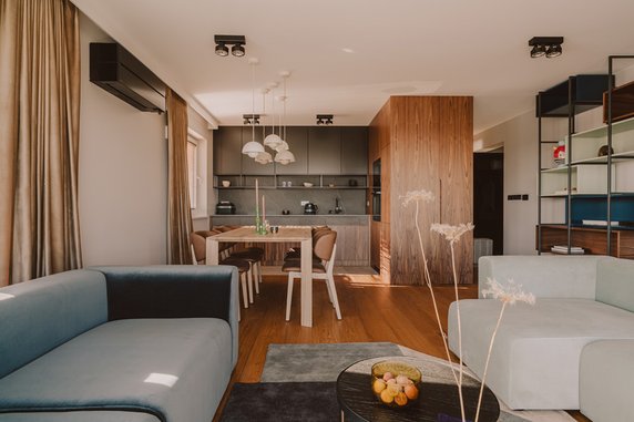 Designerska układanka we wnętrzach apartamentu