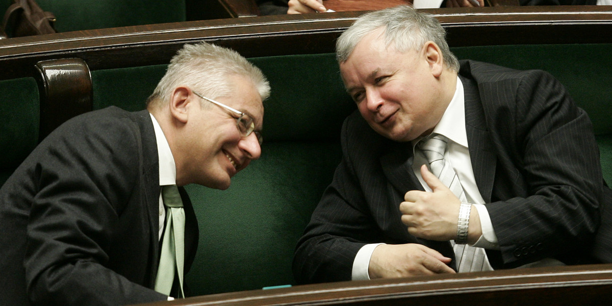 Ludwik Dorn i Jarosław Kaczyński.