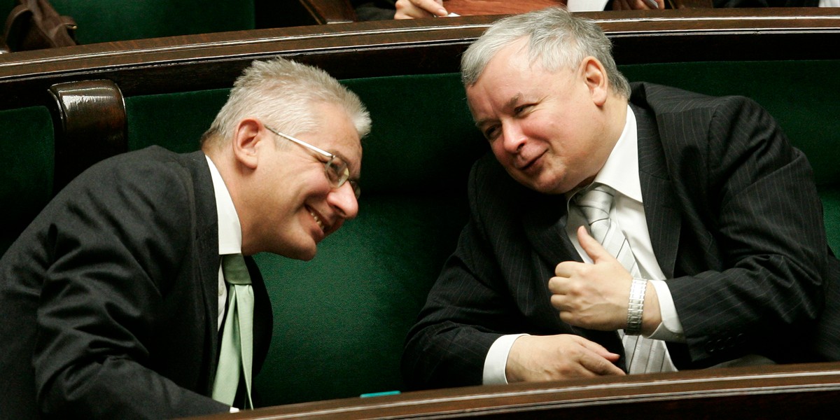 Ludwik Dorn i Jarosław Kaczyński.