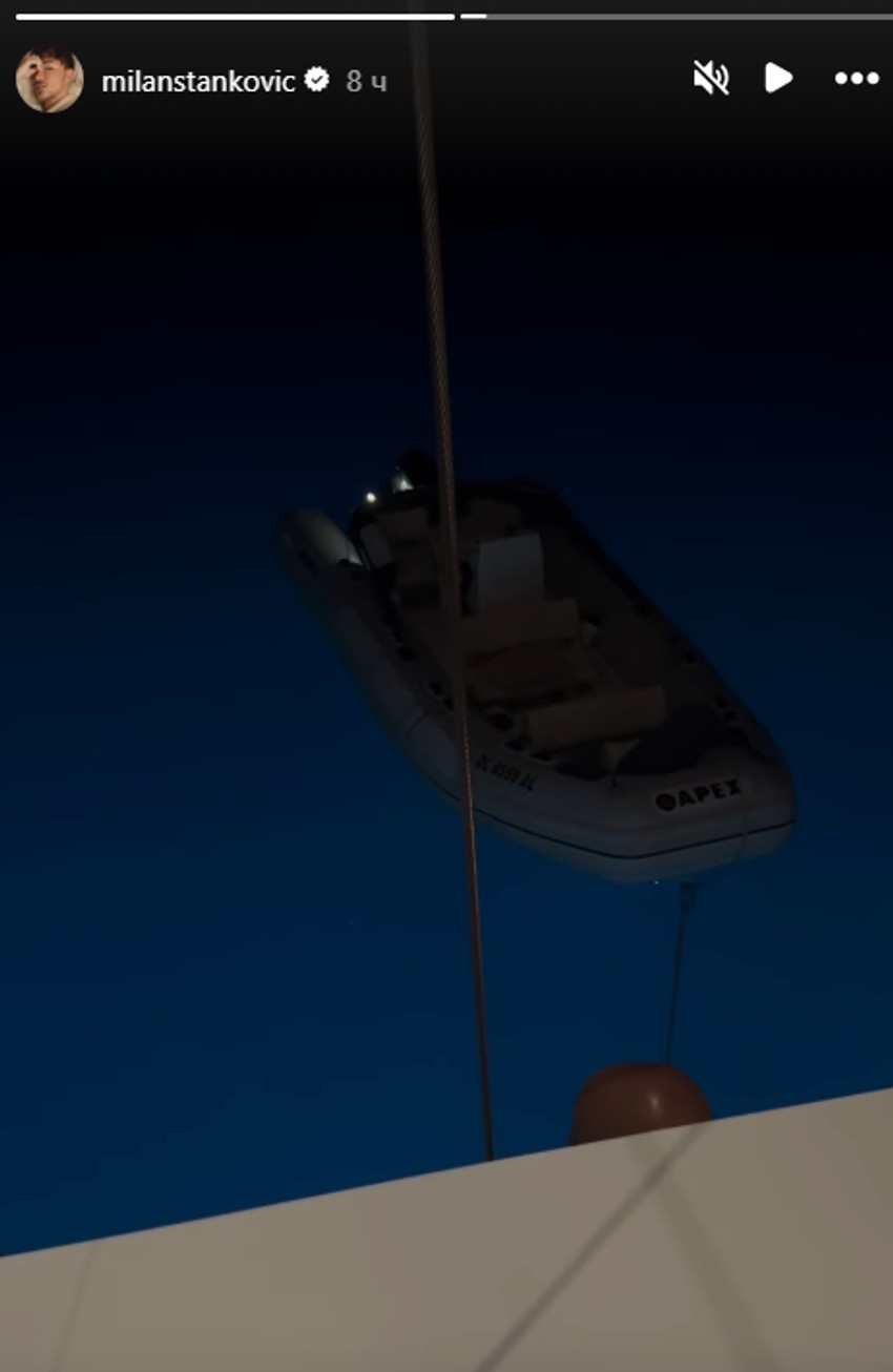 Milan Stanković na jahti