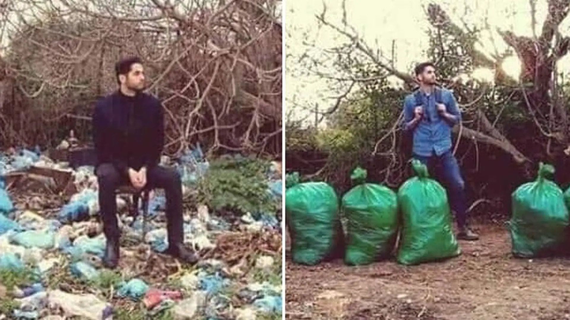 Posprzątał kilogramy śmieci i rozpoczął challange #TRASHTAG. Ponad 300 tys. udostępnień w kilka dni