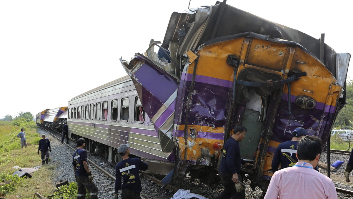 THAILAND TRAIN ACCIDENT (At least 52 people were injured in a train accident in central of Thailand)