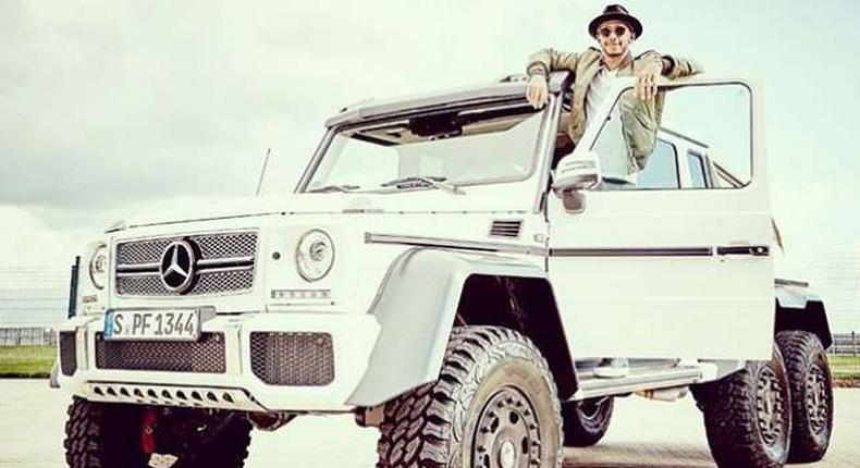 Lewis Hamilton with Mercedes G63 AMG