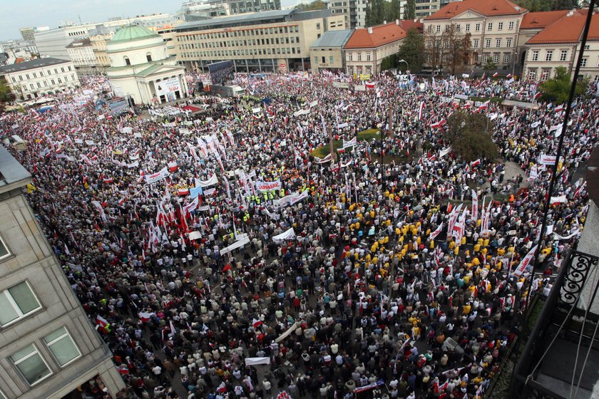 Manifestacja związkowców