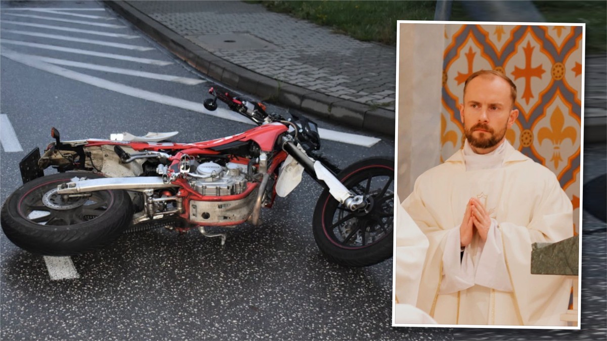 Ksiądz potrącony przez motocykl na przejściu w Myślenicach: stan bardzo ciężki