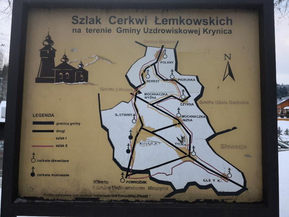 Tablica - szlak cerkwi łemkowskich