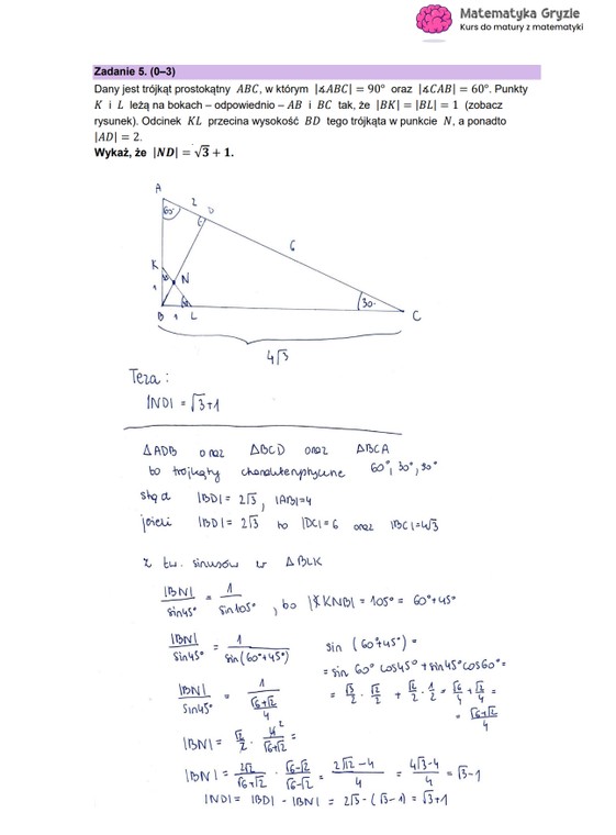 Matura 2023: Matematyka, poziom rozszerzony, odpowiedzi