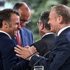 Emanuel Makron, Fridrih Merc, Kir Starmer i Donald Tusk u Kijevu 10. maja