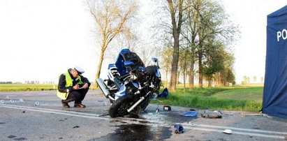 Tragedia na drodze. Nie żyje motocyklista. FOTY