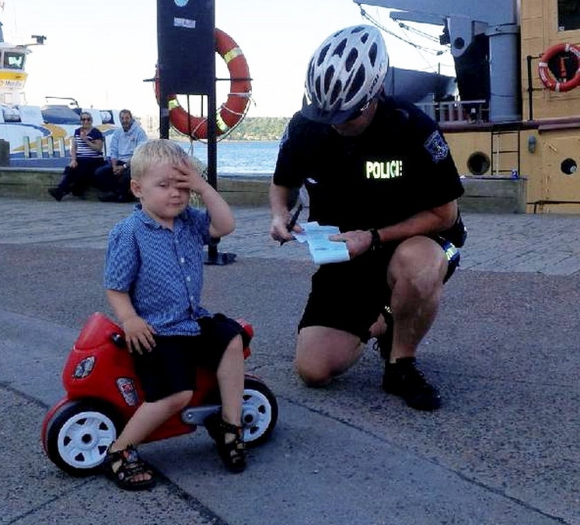 3-latek dostał mandat! Jego reakcja bezcenna