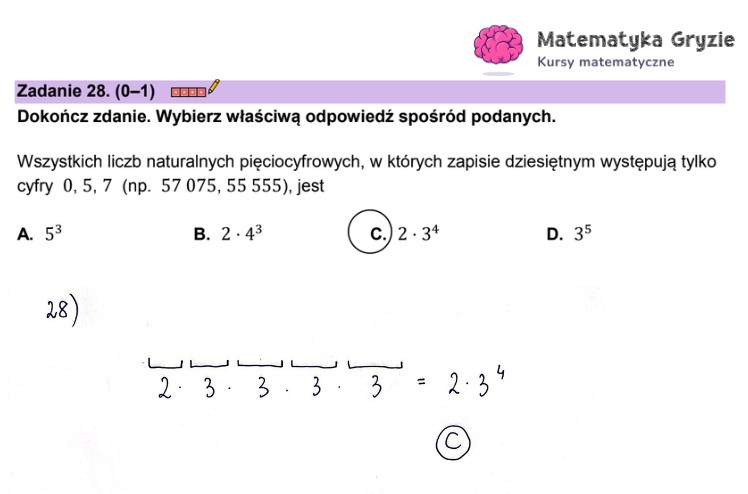 Arkusz CKE i odpowiedzi. Matematyka, poziom podstawowy formuła 2023 - zadanie 28