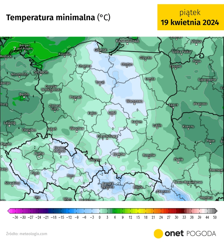 W nocy temperatura może spaść do -3 st. C